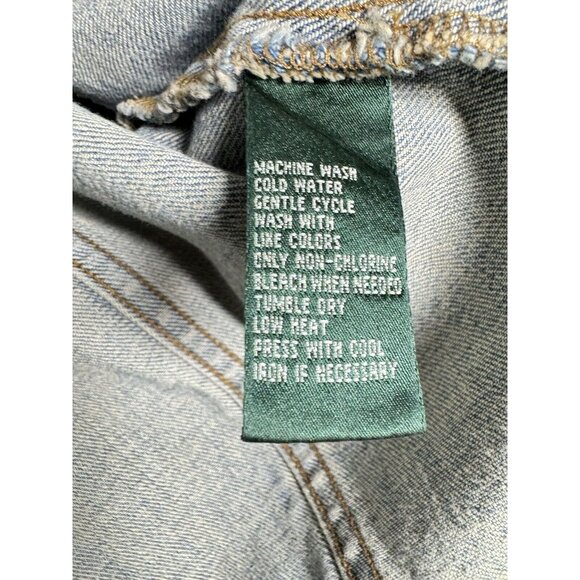 Lauren Jeans Co Premium Jean Jacket Womens Large Petite Blue Denim Light Wash - Picture 6 of 7